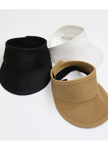 플라이비치마리 썬캡 모자(브라운/블랙/화이트)
